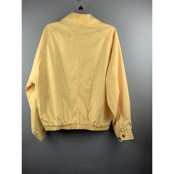 Aberdeen Collection Mens Medium Long Sleeve Full‎ Zip Yellow Pocket Bomber NWOT - Picture 2 of 8